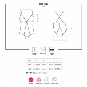 Body Obsessive 841-TED Negru S-M