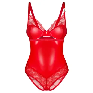 Body Rosu Cupe Armate Marimea S-m Body Rosu Cu Aplicatie Aurie Intre Cupe
