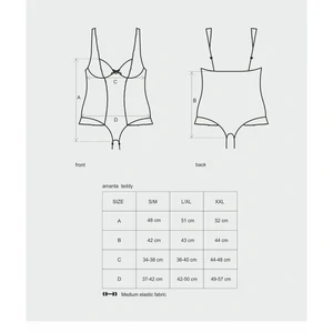 Body Obsessive Dantelă Negru L-XL
