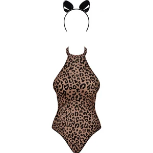 Body Leopard Femei S-m Body Cu Spate Decupat Leopard