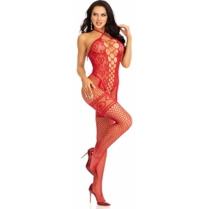 Bodystocking Net Inimă Halter Leg Avenue Roșu Bodystocking Net Inimă Halter Leg Avenue Roșu pe Denysa.ro