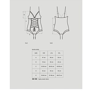Bodysuit Cu Model Obsessive Slevika Negru S-M