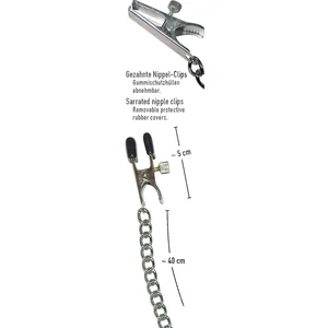 Breast Chain And Nipple Clamps SX Argintiu