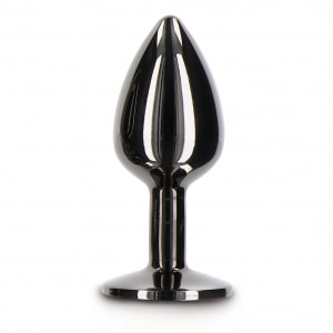 Anal Plug with Diamond Jewel Small Negru pe Denysa.ro