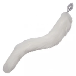 CalExotics Running Wild – Plug Metalic cu Coadă Albă 36.75cm