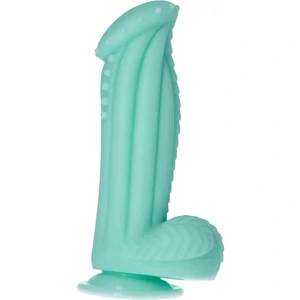 Captain Squirtino Dildo Monster Flexibil cu Ventuză Verde pe Denysa.ro