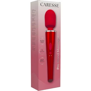 Caresse Pro Wand 8000rpm - 5 Moduri, IPX7, 120 Min Roșu