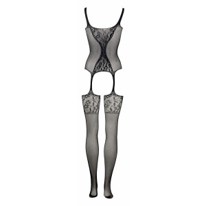 Catsuit Le Désir Fishnet and Lace Negru S-L