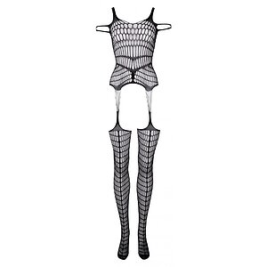 Catsuit Le Desir Shredded Negru pe Denysa.ro