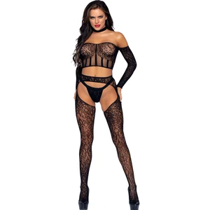 Catsuit Leg Avenue Claire Negru pe Denysa.ro