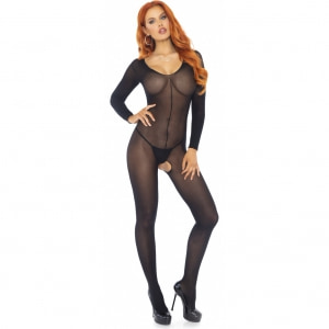 Catsuit Leg Avenue Kaitlyn Negru pe Denysa.ro