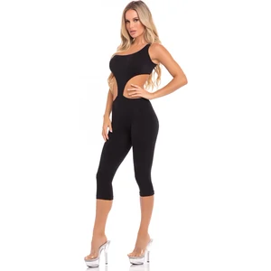 Catsuit Pink Lipstick One Shoulder Negru M-L