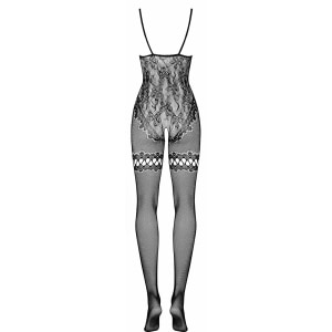 Catsuit Plasă Obsessive F213 Negru S-L