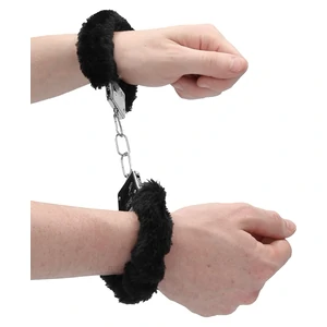 Cătușe Beginners Handcuffs Furry Negru