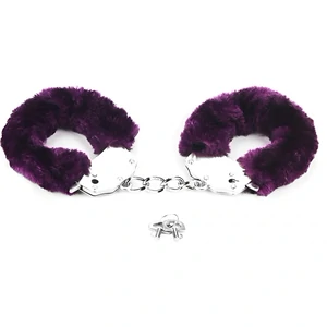 Cătușe Cu Puf Fetish Pleasure Fluffy Mov pe Denysa.ro
