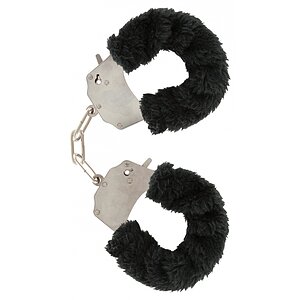 Cătușe Furry Fun Cuffs Negru pe Denysa.ro
