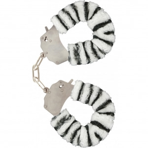 Cătușe Furry Fun Zebra Plush Alb pe Denysa.ro