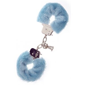 Cătușe Metal Handcuff With Plush Albastru pe Denysa.ro