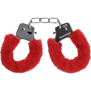 Catuse Pufoase Catuse Pleasure Handcuffs Furry Rosu