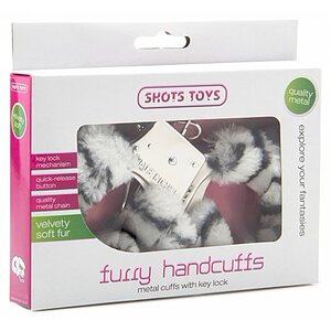 Cătușe Shots Furry Handcuffs Negru