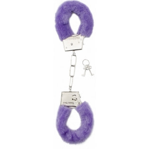 Cătușe Shots Toys Furry Handcuffs Mov pe Denysa.ro
