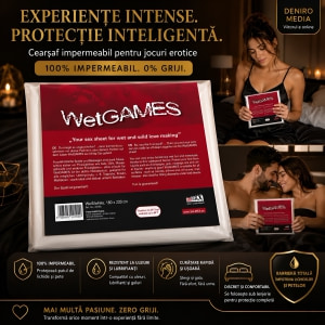 Cearșaf Vinyl WetGames Alb