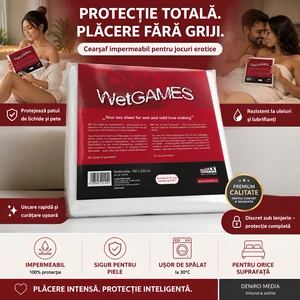 Cearșaf Vinyl WetGames Alb