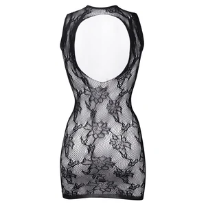 Chemise Le Désir High Neck Lace Mini Dress Negru S-L