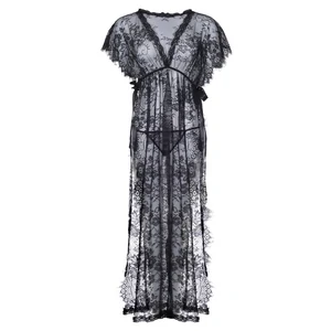 Chemise Leg Avenue Lace Kaften Robe Negru Chemise Leg Avenue Lace Kaften Robe Negru pe Denysa.ro