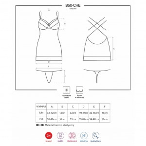 Chemise Obsessive 860-CHE Roșu L-XL