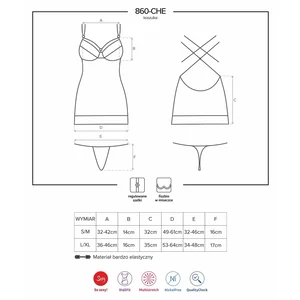 Chemise Obsessive 860-CHE Roșu L-XL