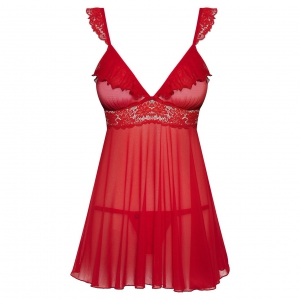 Chemise Obsessive 863-BAB Roșu S-M