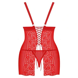 Chemise Obsessive Blossmina Roșu 4XL-5XL