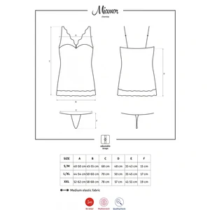 Chemise Obsessive Miamor Negru 2XL