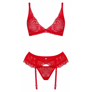 Set Obsessive Chilisa 3 Piese Roșu XS-S