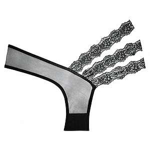 Chilot Allure Wild Orchid Panty Negru pe Denysa.ro