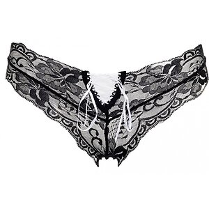 Chilot Amorable Brief Jayleen Negru pe Denysa.ro