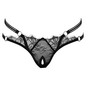 Sex Shop Reduceri Chilot Decupat Cottelli Collection Agatha Negru M-L