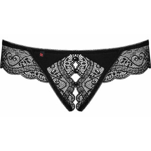 Chilot Tanga Decupat Negru Marime L-xl