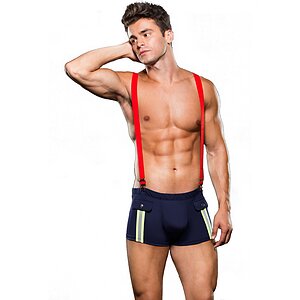 Chilot Fireman Trunk Suspenders Negru M-L