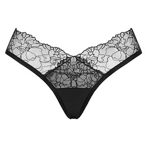 Chilot Obsessive Bella Rou Panties Negru pe Denysa.ro
