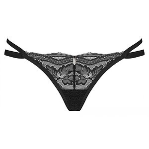 Chilot Tanga Obsessive Nutris Negru pe Denysa.ro