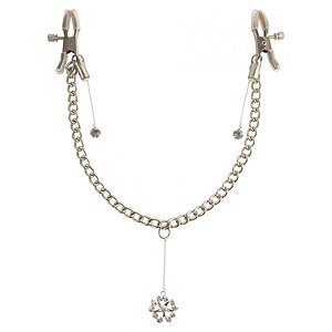 Cleme Crystal Nipple Clamps Argintiu pe Denysa.ro