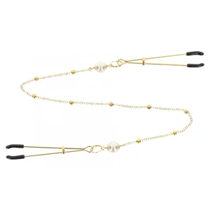 Cleme Pentru Sfârcuri Deluxe Chain Auriu