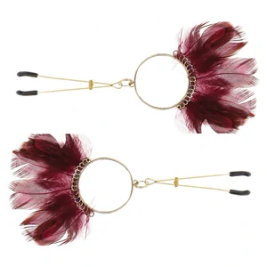 Cleme Sfârcuri Tweezers With Feathers Auriu