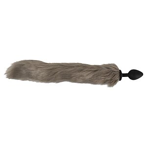 Coada Fluffy Gri cu Plug Din silicon You2Toys — 45 cm