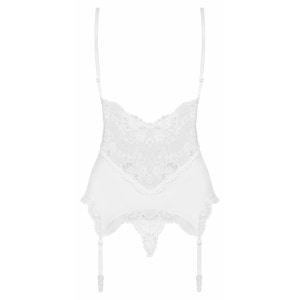 Corset Alb Elegant Obsessive 810-COR L-XL