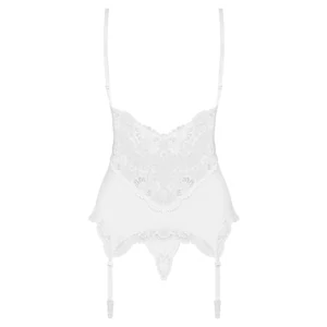 Corset Alb Elegant Obsessive 810-COR S-M