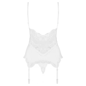 Corset Alb Elegant Obsessive 810-COR S-M