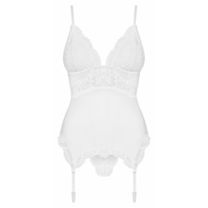 Corset Alb Elegant Obsessive 810-COR S-M